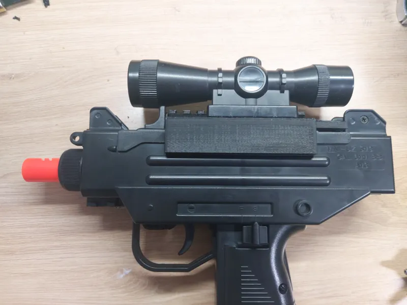 Academy science mini uzi AEG top picatinny rail