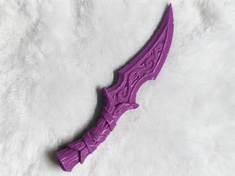 Neon Purple Cyberpunk Shadow Arc Battle Blade
