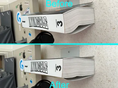 Invisible bookshelf extender