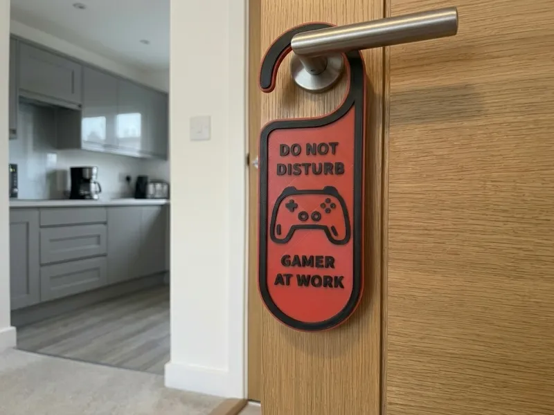 Gamer At Work – Señal de Puerta