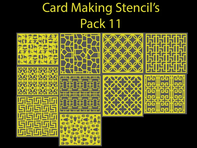 Card Making Stencil's Pack 11