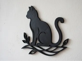 Black Cat Wall Art