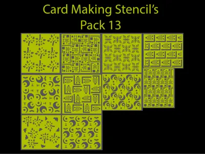 Card Making Stencil's Pack 13