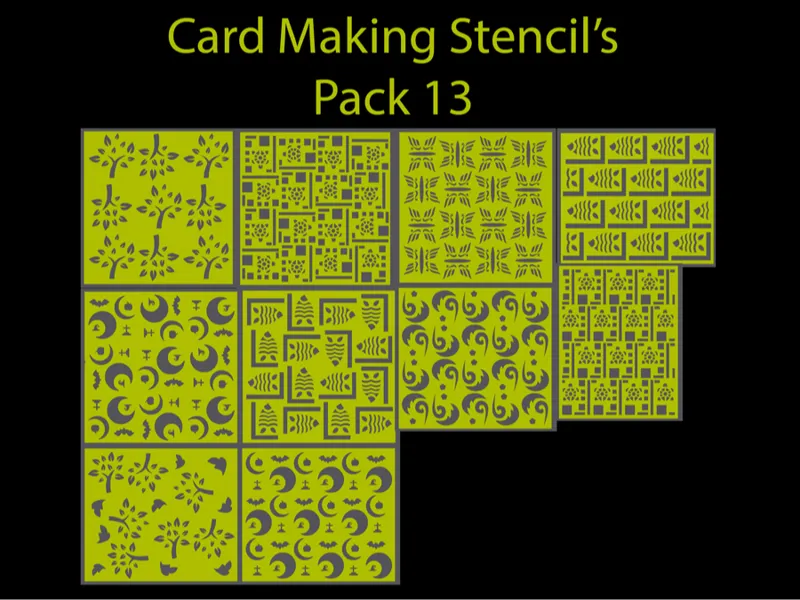 Card Making Stencil's Pack 13