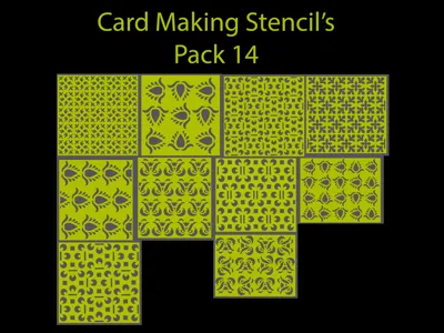 Card Making Stencil's Pack 14