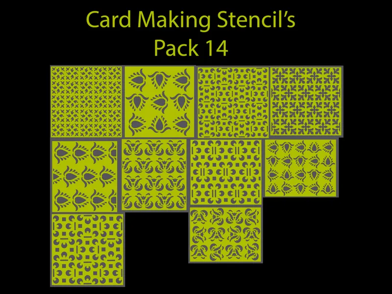 Card Making Stencil's Pack 14