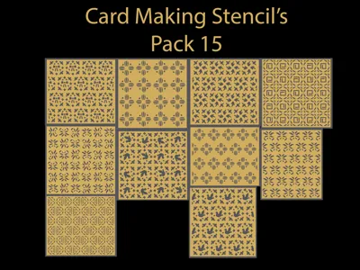 Card Making Stencil's Pack 15