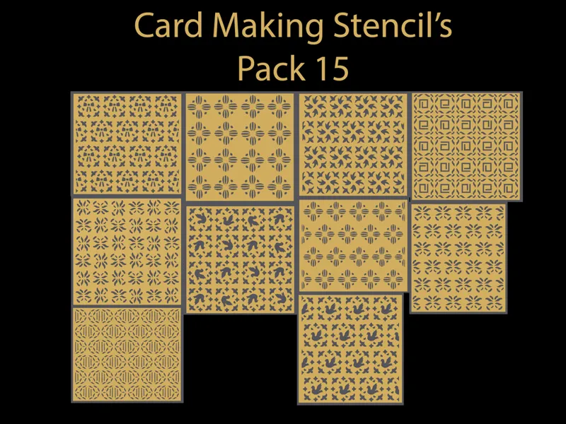 Card Making Stencil's Pack 15