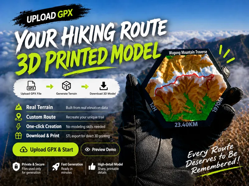 Generate Your Hiking Route Model in One Click