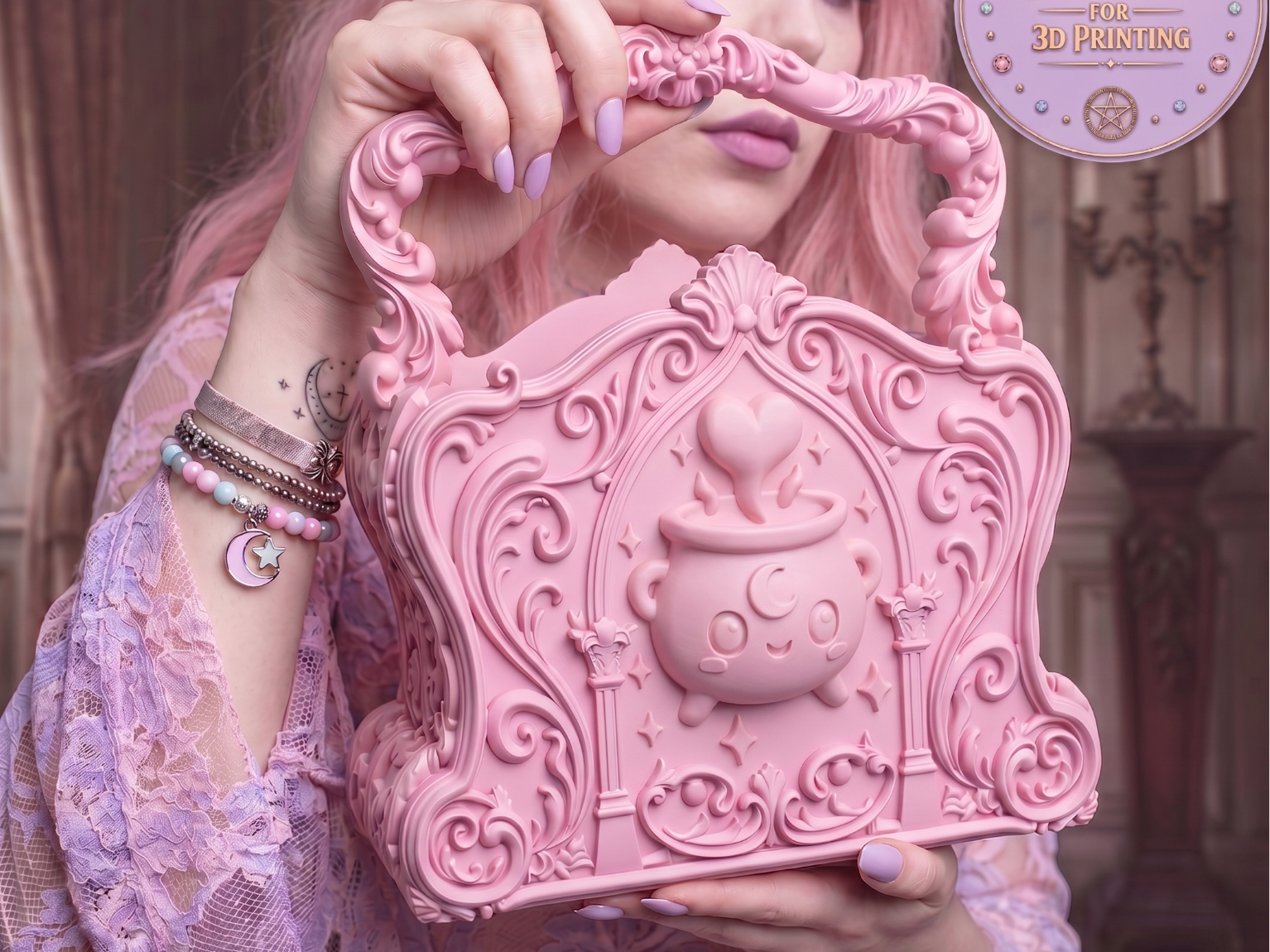 Kawaii Goth Cauldron Purse Pastel Gothic 