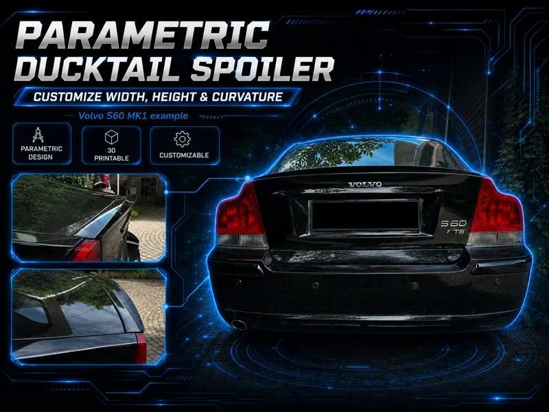 Ducktail Spoiler - First Free Parametric Generator