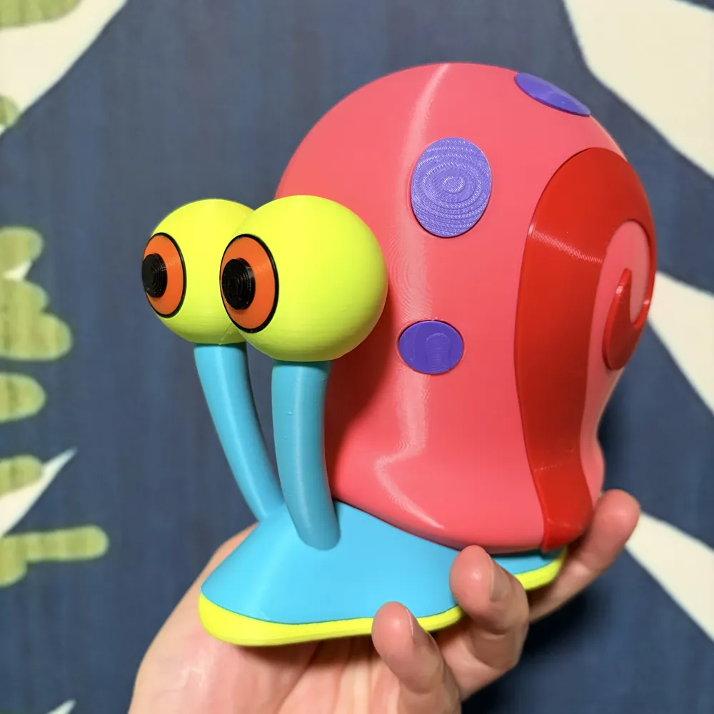 SpongeBob's Gary Multi-color without AMS - Free 3D Print Model - MakerWorld