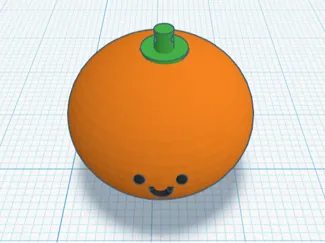 Chubby orange keychain - Fruit keychain collection