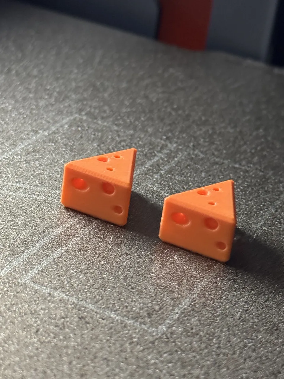 Block of cheese earrings view 2