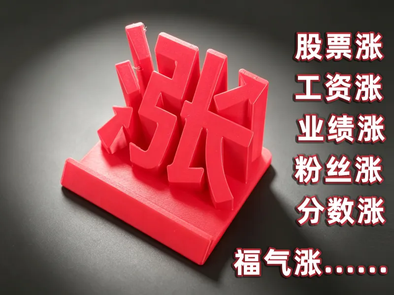 “涨”字手机支架 | 手机横着竖着都能放，看着“涨”字心情好
