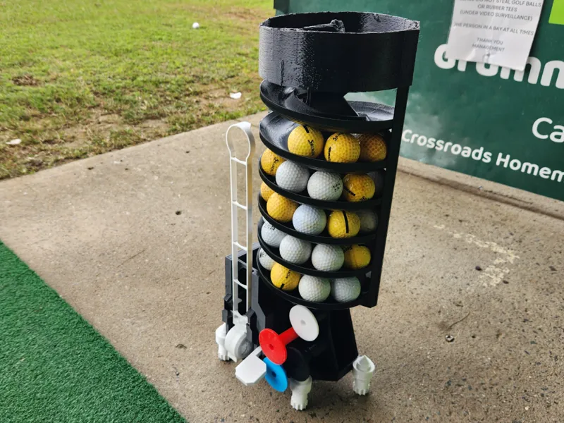 Rubber tee holder for Golf Ball DIspenser Pro