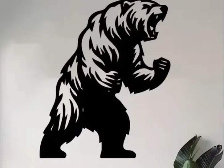 Fierce Bear Wall Art