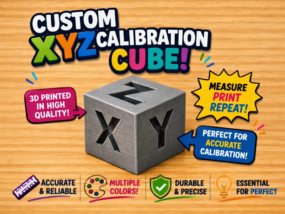 Parametric XYZ Calibration Cube - Free 3D Print Model - MakerWorld