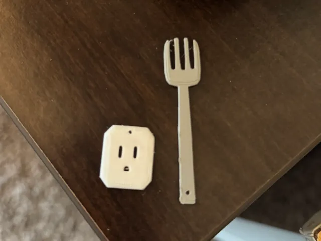 Fork and outlet earrings