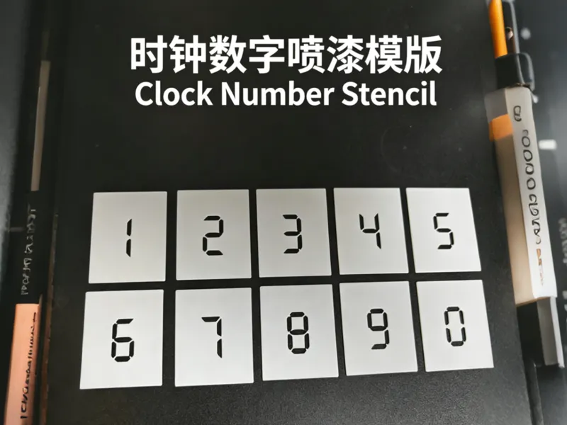 数字时钟喷漆模版