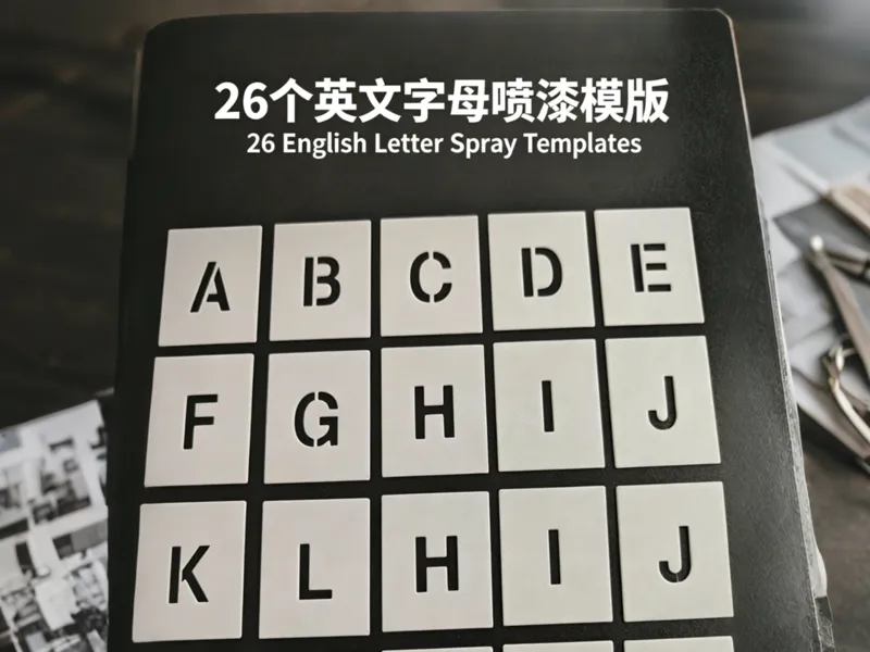 26个英文字母的 喷漆模版