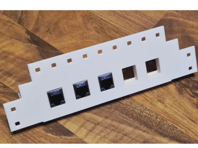 parametric Keystone Patchpanel for Homeracker