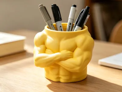 Muscle model pen holder