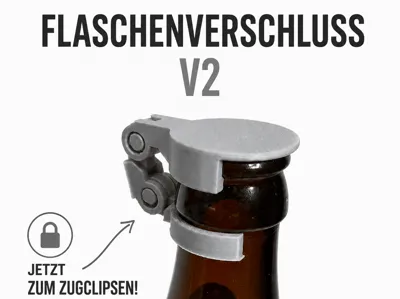 Flip-top Bottle Cap V2 (to snap shut)