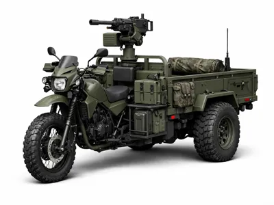 Military Tactical Trike Bike 3D Model