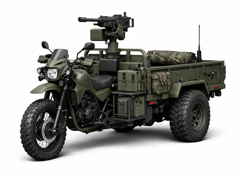 Military Tactical Trike Bike 3D Model