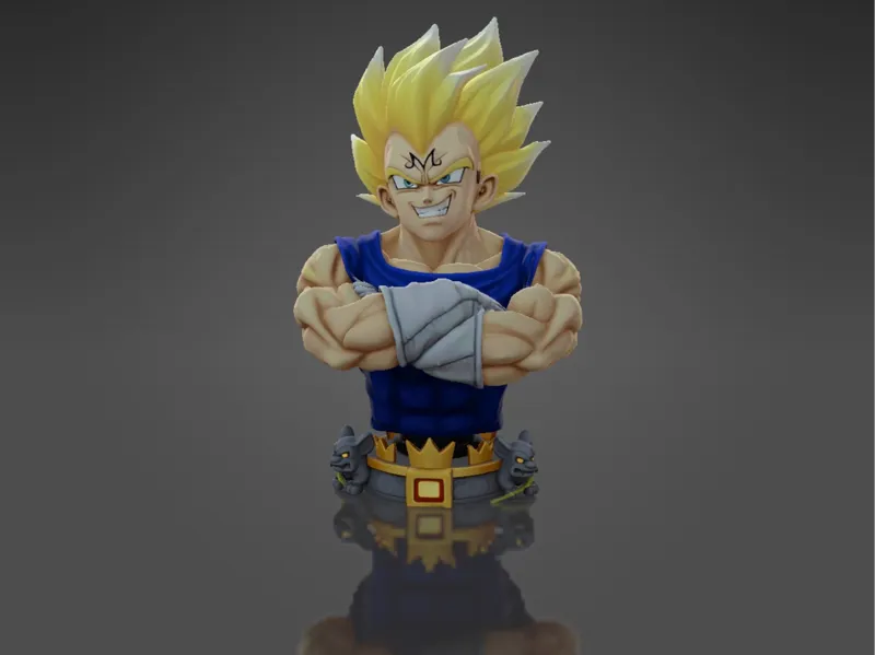 Majin Vegeta con la base de Clash Royale de 10cm