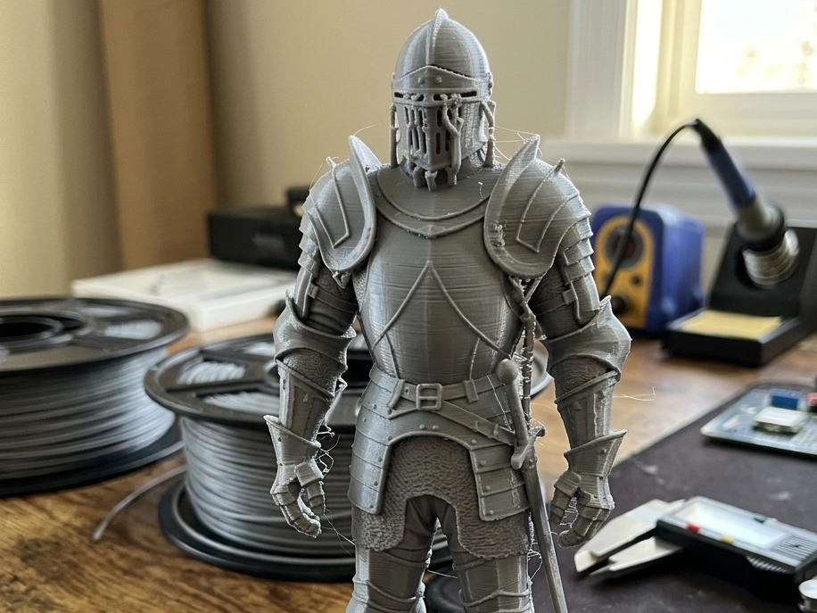 knight in armor with sword at his belt
