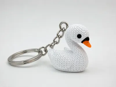 swan keychain