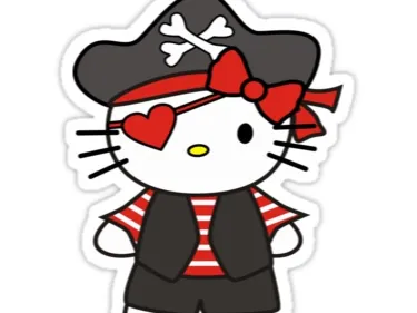Pirate hello kitty book mark
