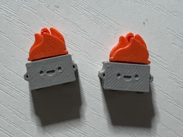 Dumpster Fire earrings