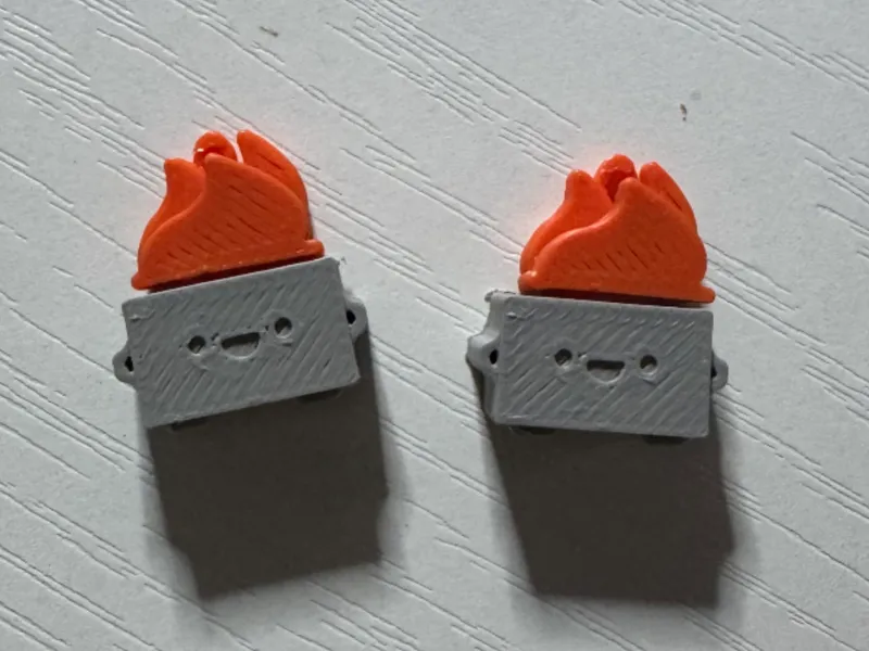 Dumpster Fire earrings