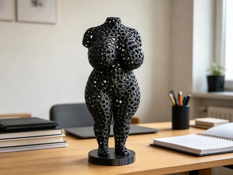 BBW 镂空竹屎盒BBW Voronoi 3D Print Waste Bin