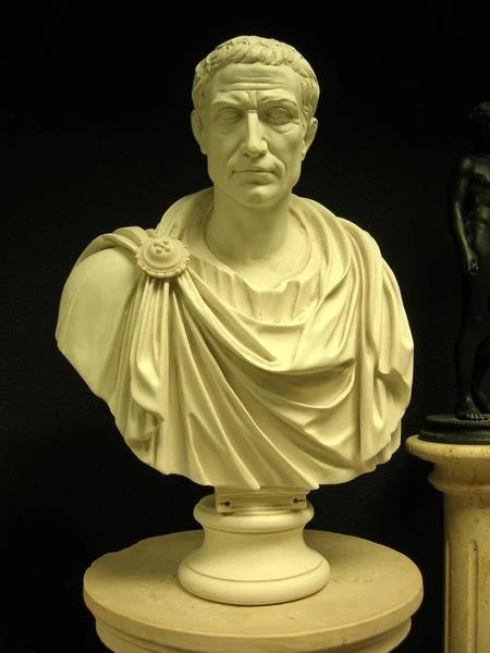 Julius Caesar in Toga Bust | Roman statue