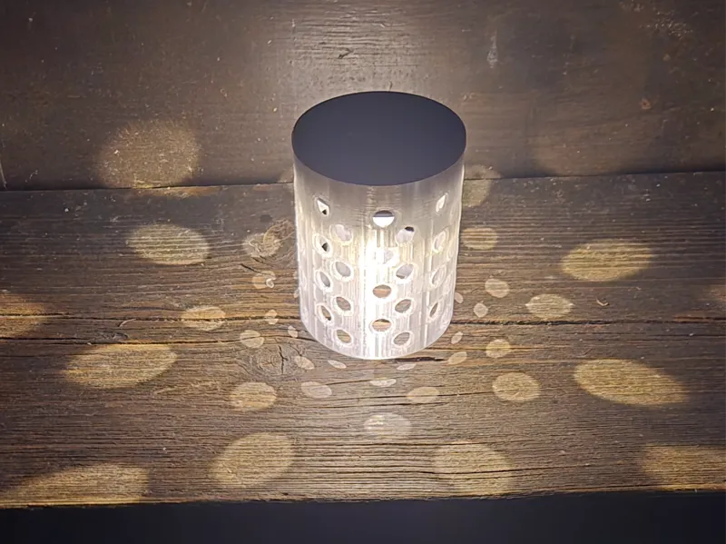 Einfache Solar LED Tischlampe runde Lichtpunkte