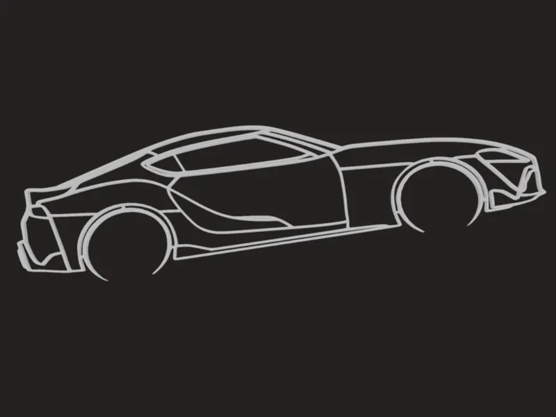 TOYOTA SUPRA MK5 WALL ART