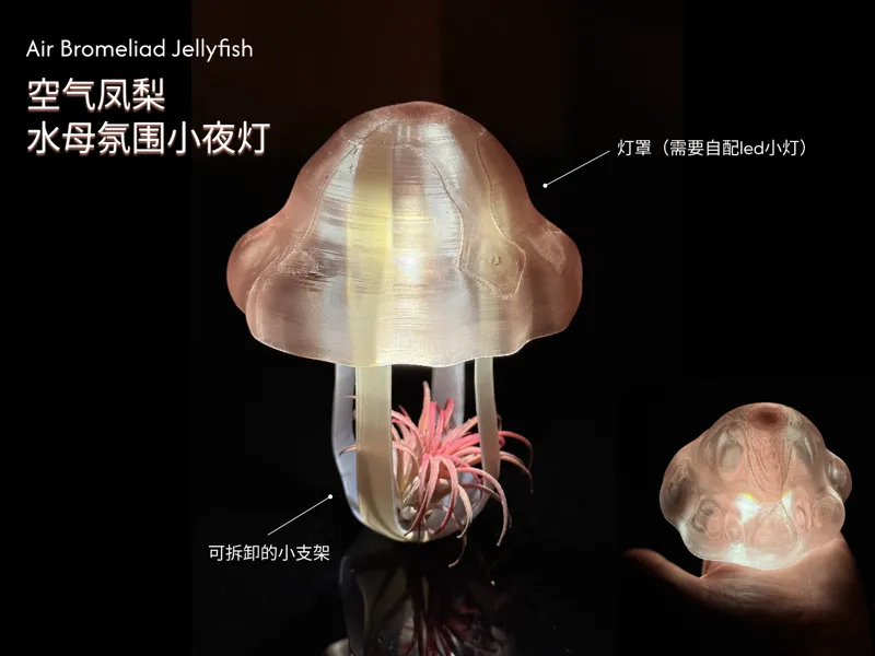水母空气凤梨氛围小夜灯