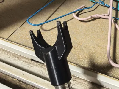 Clothes pole fork head