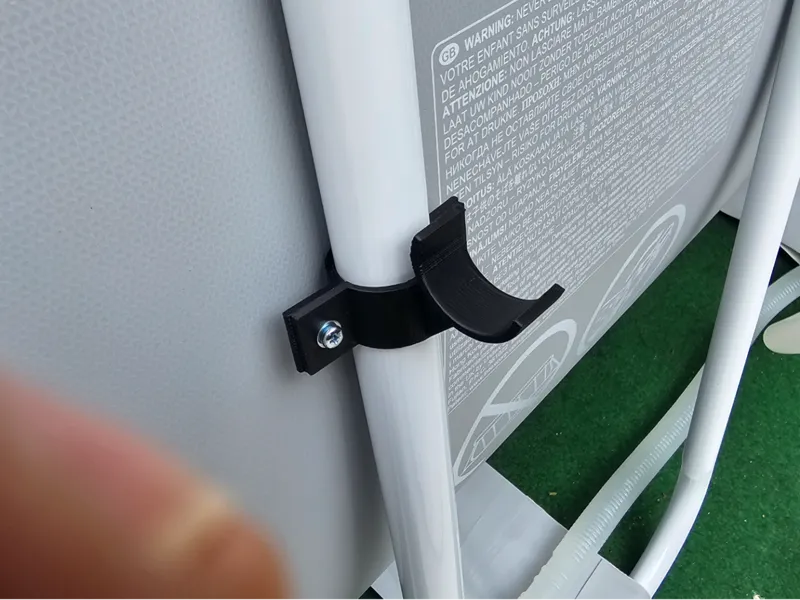 support épuisette piscine intex