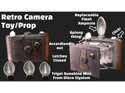 Folding Retro Camera Prop - Trigat Sunshine Mini