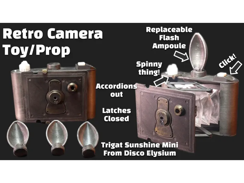 Folding Retro Camera Prop - Trigat Sunshine Mini