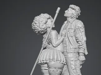 Escultura casal medieval