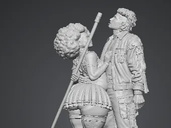 Escultura casal medieval