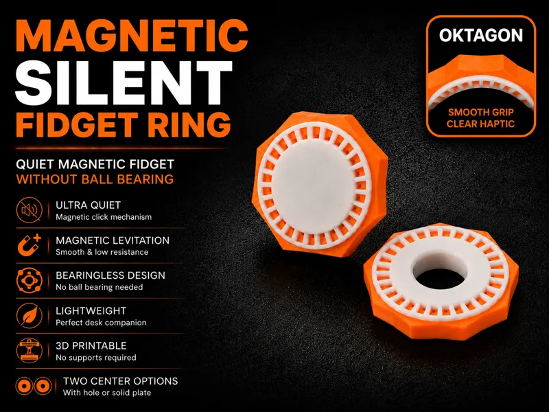 Magnetic Silent Fidget Ring no bearing – Oktagon