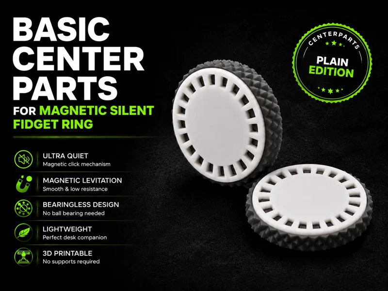 Magnetic Silent Fidget Ring no bearing-Plain Edit