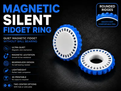 Magnetic Silent Fidget Ring no bearing – Ridges